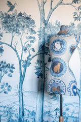 G P & J Baker TALL TREES DELFT BLUE Wallpaper