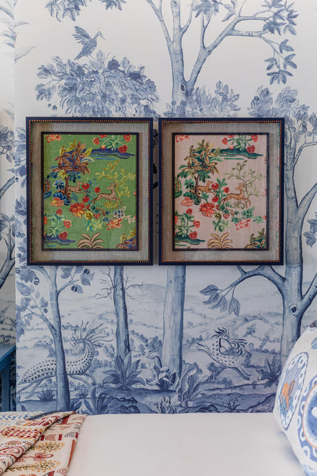 G P & J Baker TALL TREES DELFT BLUE Wallpaper