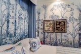 G P & J Baker TALL TREES DELFT BLUE Wallpaper