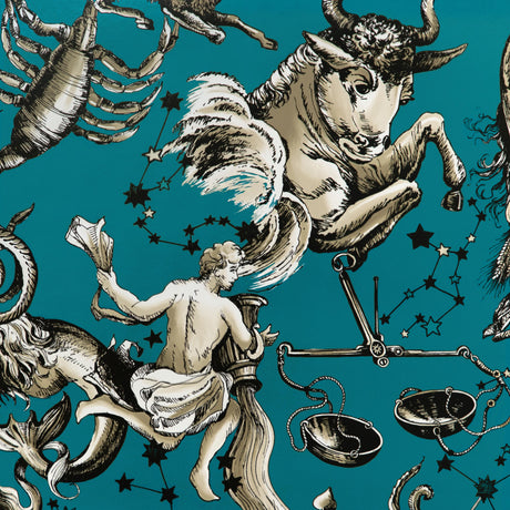 Brunschwig & Fils COSMIQUE TEAL Wallpaper