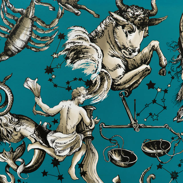 Brunschwig & Fils COSMIQUE TEAL Wallpaper