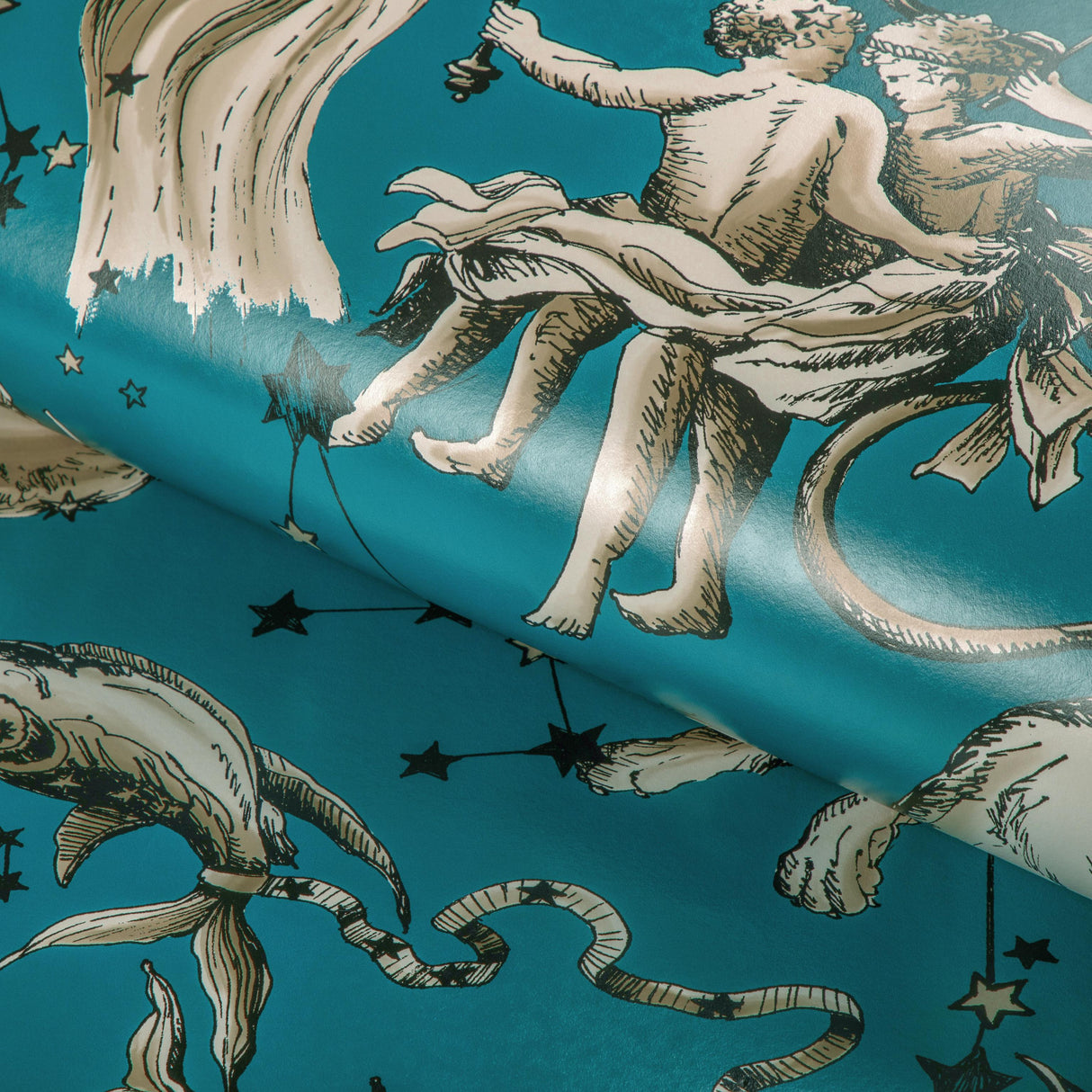 Brunschwig & Fils COSMIQUE TEAL Wallpaper