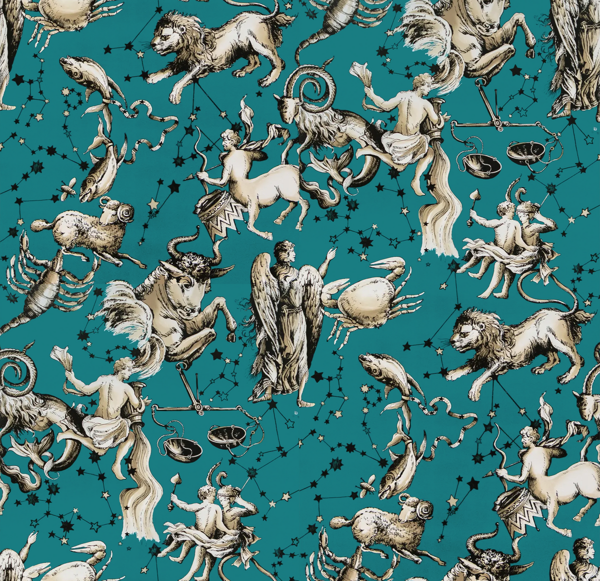 Brunschwig & Fils COSMIQUE TEAL Wallpaper