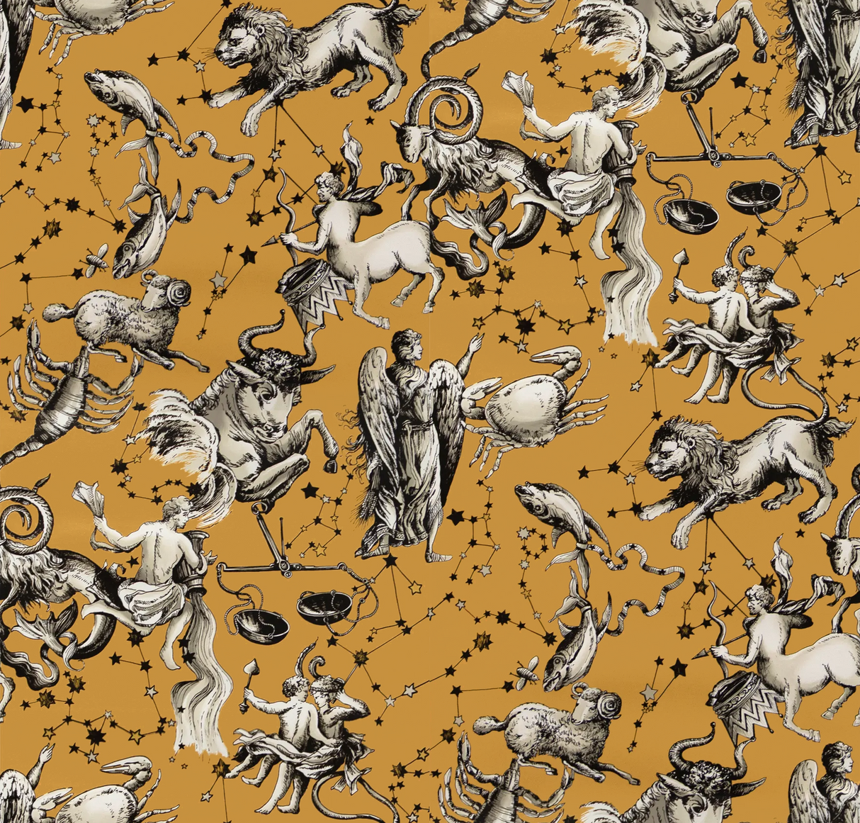 Brunschwig & Fils COSMIQUE GOLD Wallpaper