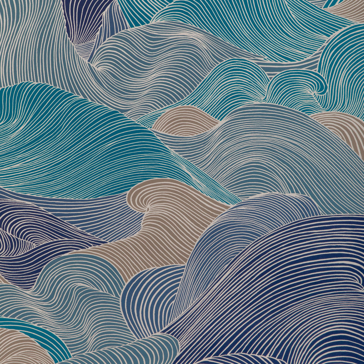 Brunschwig & Fils TOURBILLON LAPIS Wallpaper