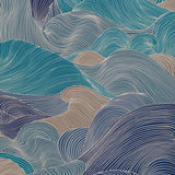 Brunschwig & Fils TOURBILLON LAPIS Wallpaper