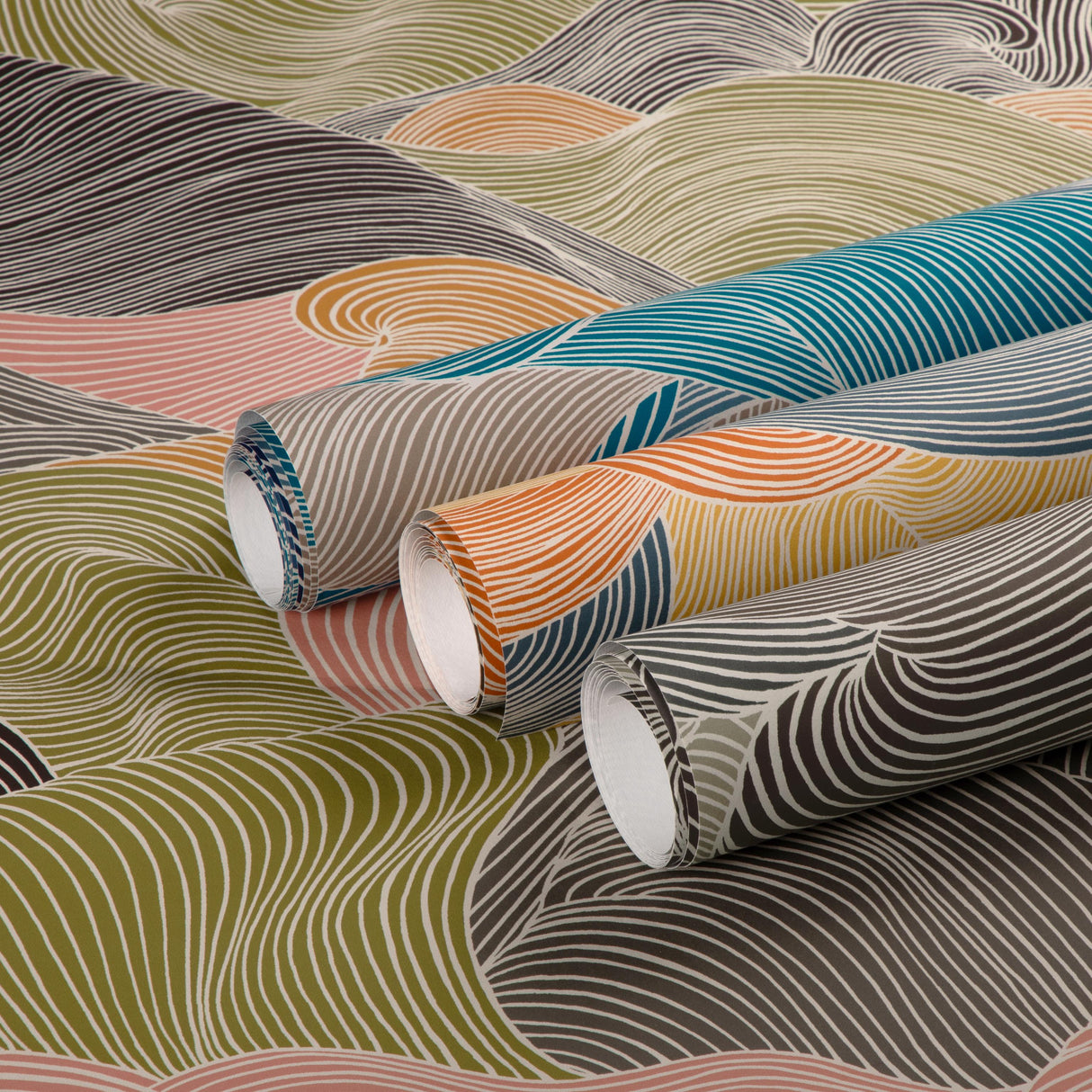 Brunschwig & Fils TOURBILLON LAPIS Wallpaper