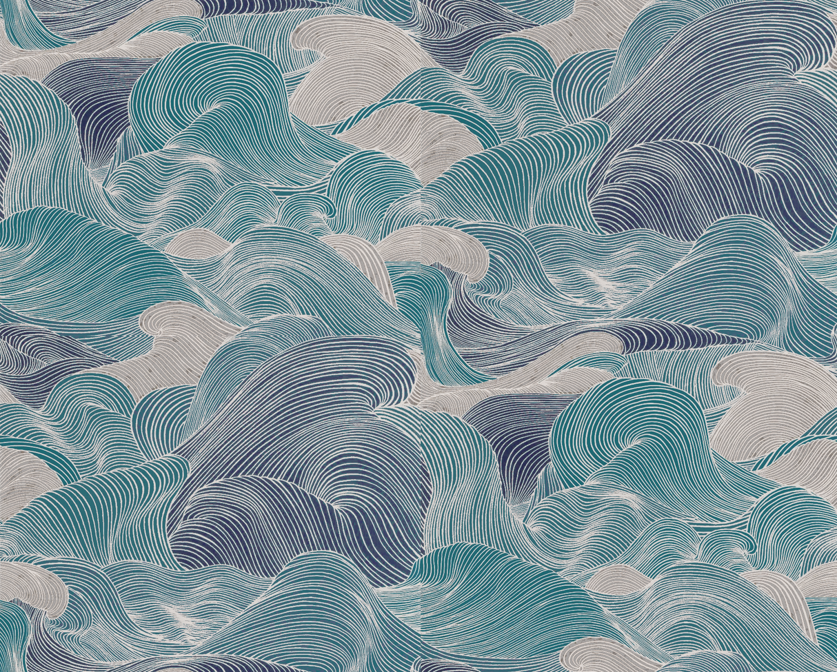 Brunschwig & Fils TOURBILLON LAPIS Wallpaper