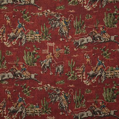 Pindler COWBOYS BRICK Fabric