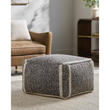 Surya Derby DRPF-004 14"H x 24"W x 24"D Pouf