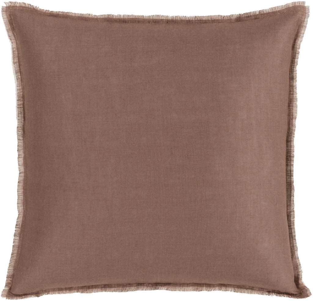 Surya Eyelash EYL-007 Medium Brown Pink 20"H x 20"W Pillow Cover