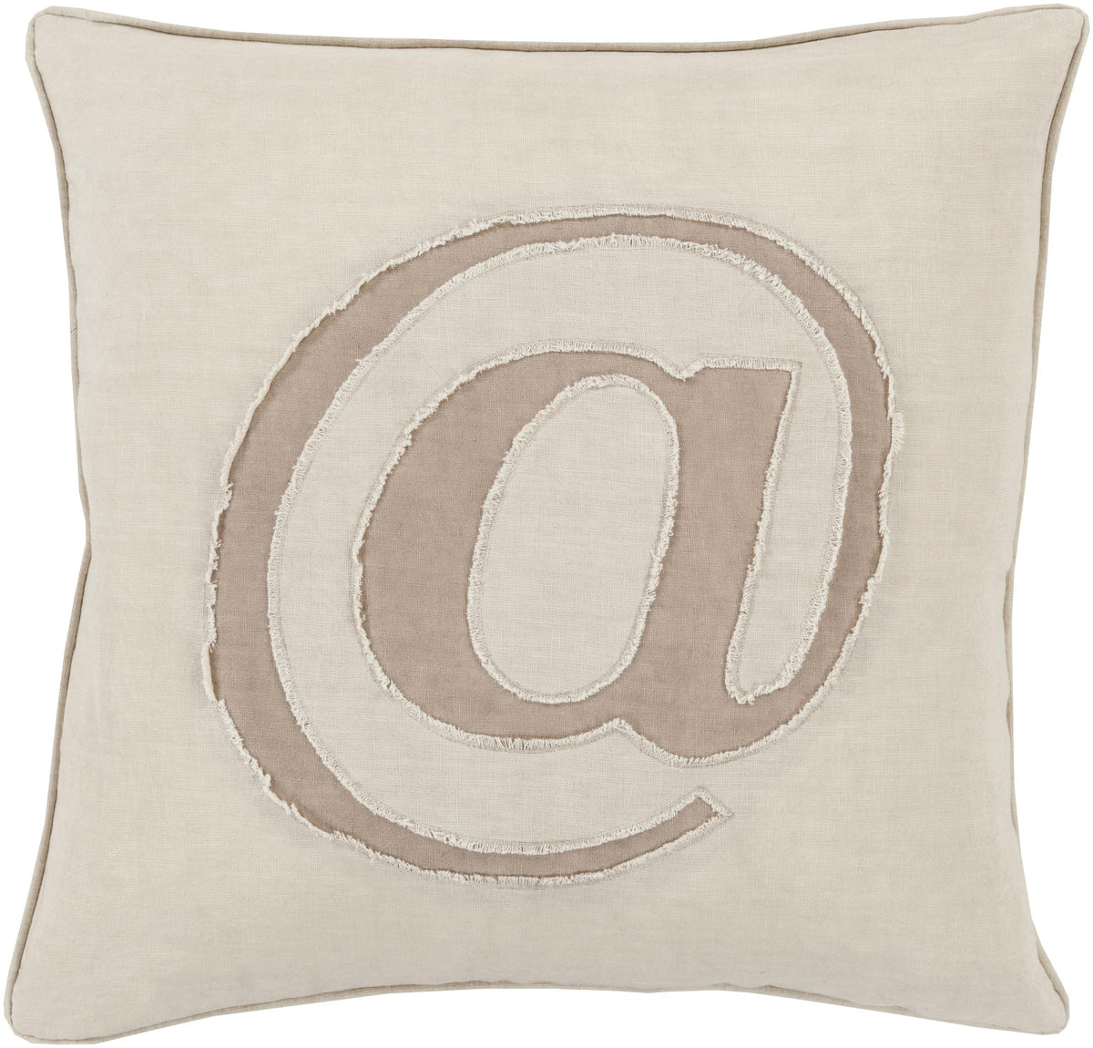 Surya Linen Text LX-001 20"H x 20"W Pillow Kit