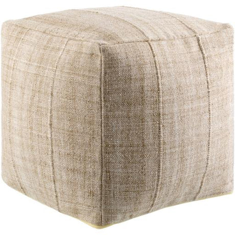 Surya Mudcloth UDPF-002 18"H x 18"W x 18"D Pouf