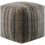 Surya Mudcloth UDPF-001 18"H x 18"W x 18"D Pouf