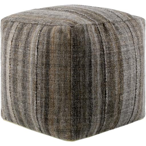 Surya Mudcloth UDPF-001 18"H x 18"W x 18"D Pouf