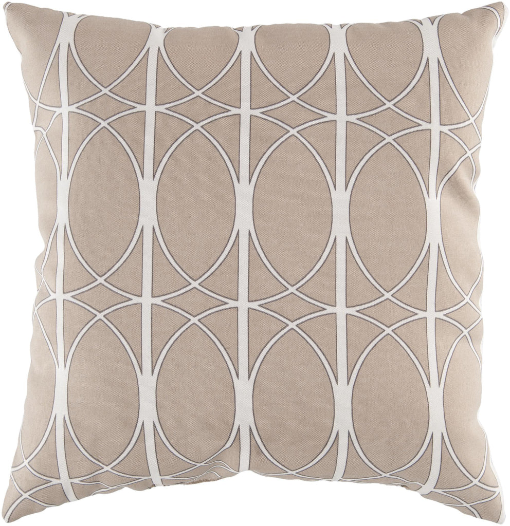 Surya Storm ZZ-410 Charcoal Cream 22"H x 22"W Pillow Cover