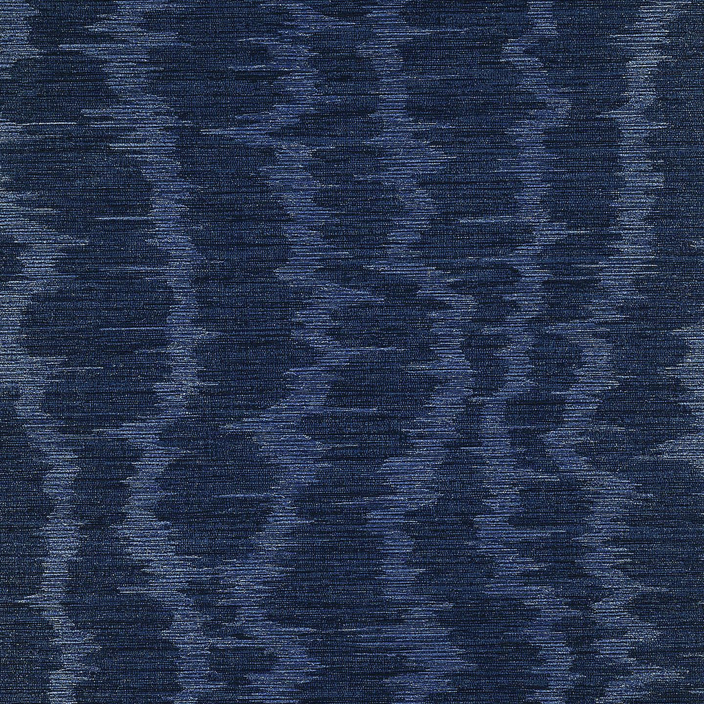 Phillip Jeffries Vinyl Moire Stripe Navy Waves Wallpaper