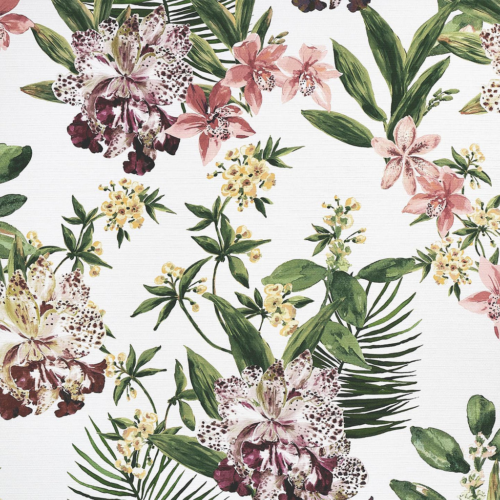 Phillip Jeffries NEW - Aloha Orchids Mai Tai Multi Wallpaper