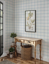 Brewster Home Fashions Plaids Light Blue Wallpaper