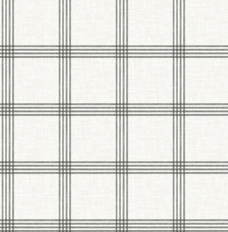 Brewster Home Fashions Plaids Charcoal Wallpaper