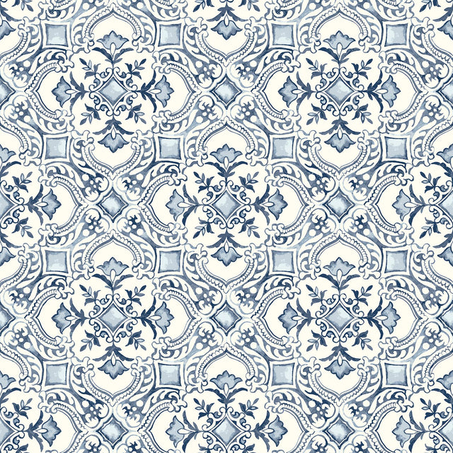 Brewster Home Fashions Geometrics Blue Wallpaper