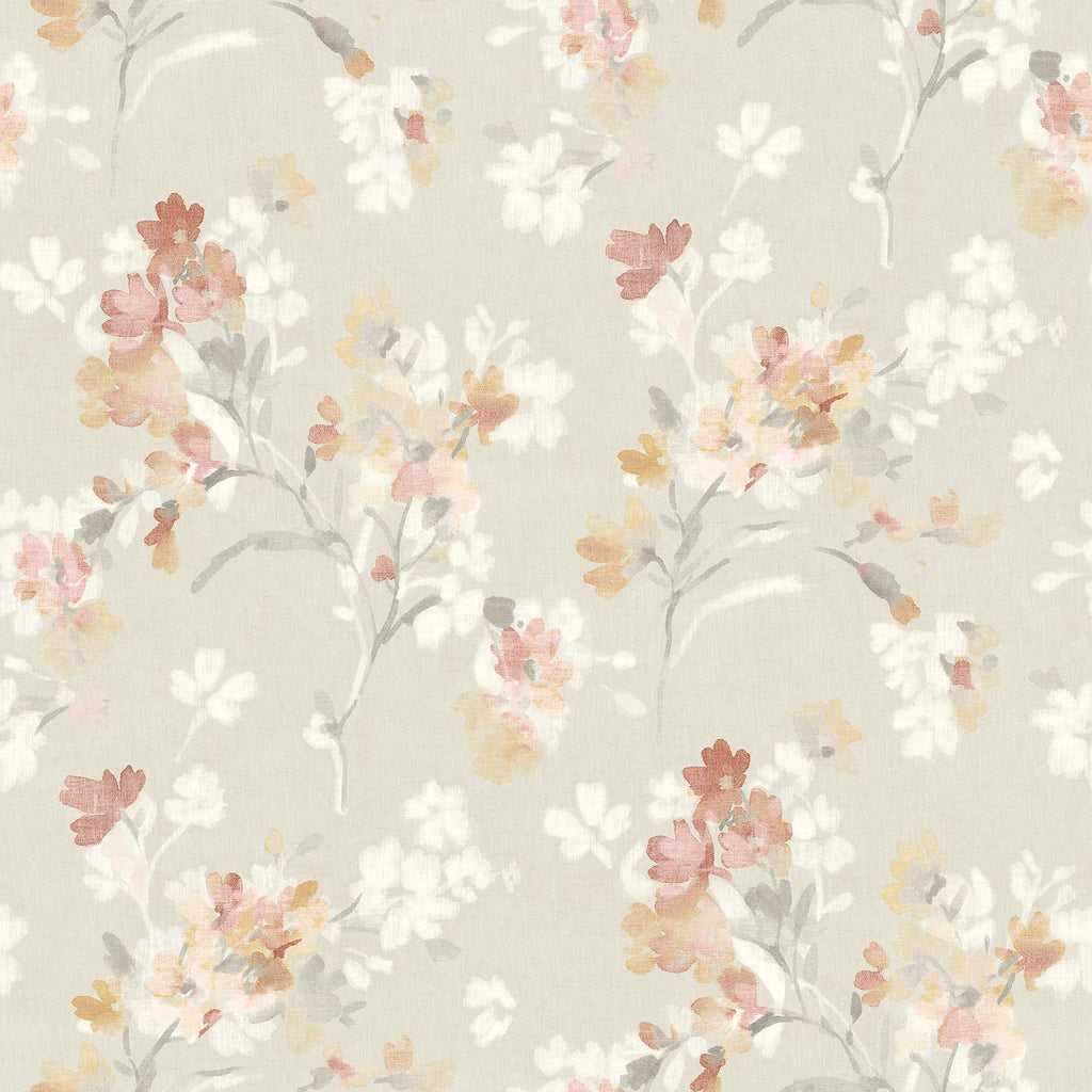 Brewster Home Fashions Flowers Ruby Wallpaper