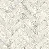 Brewster Home Fashions Brick White Wallpaper