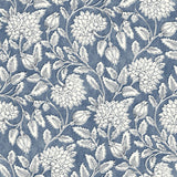 Brewster Home Fashions Jacobean Navy Wallpaper