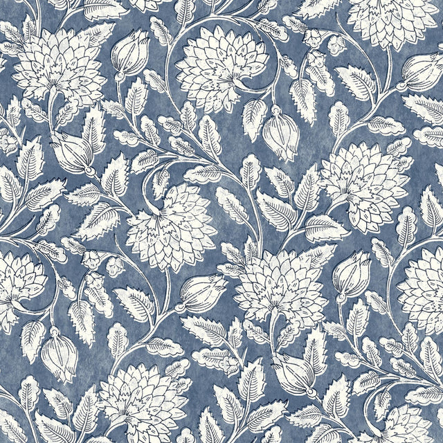 Brewster Home Fashions Jacobean Navy Wallpaper
