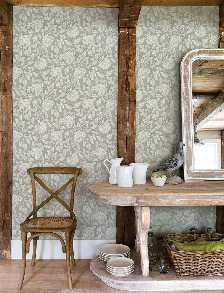 Brewster Home Fashions Jacobean Grey Wallpaper