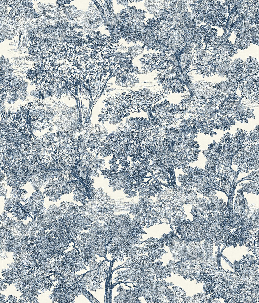 Brewster Home Fashions Trees Blue Wallpaper