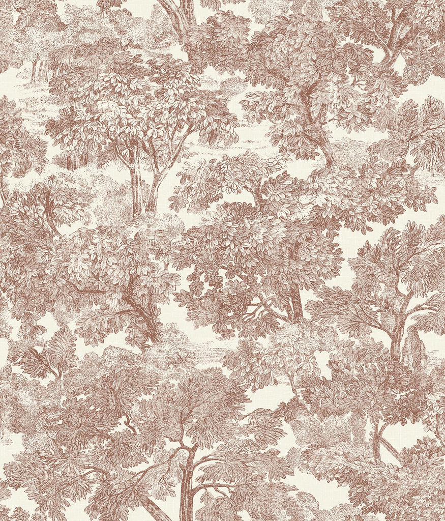 Brewster Home Fashions Trees Red Wallpaper