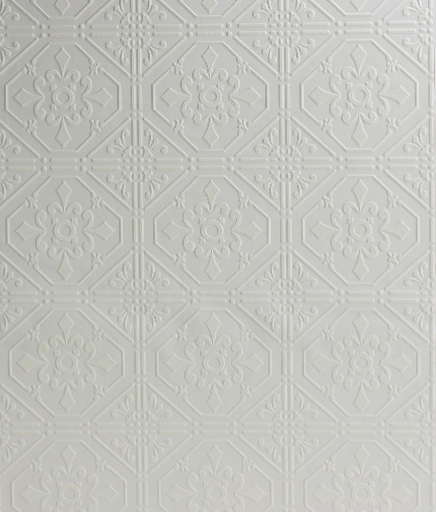 Brewster Home Fashions Geometrics White Wallpaper