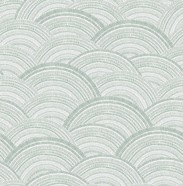 A-Street Prints Geometrics Sea Green Wallpaper