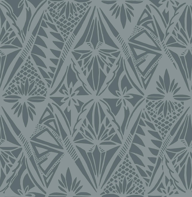A-Street Prints Geometrics Denim Wallpaper