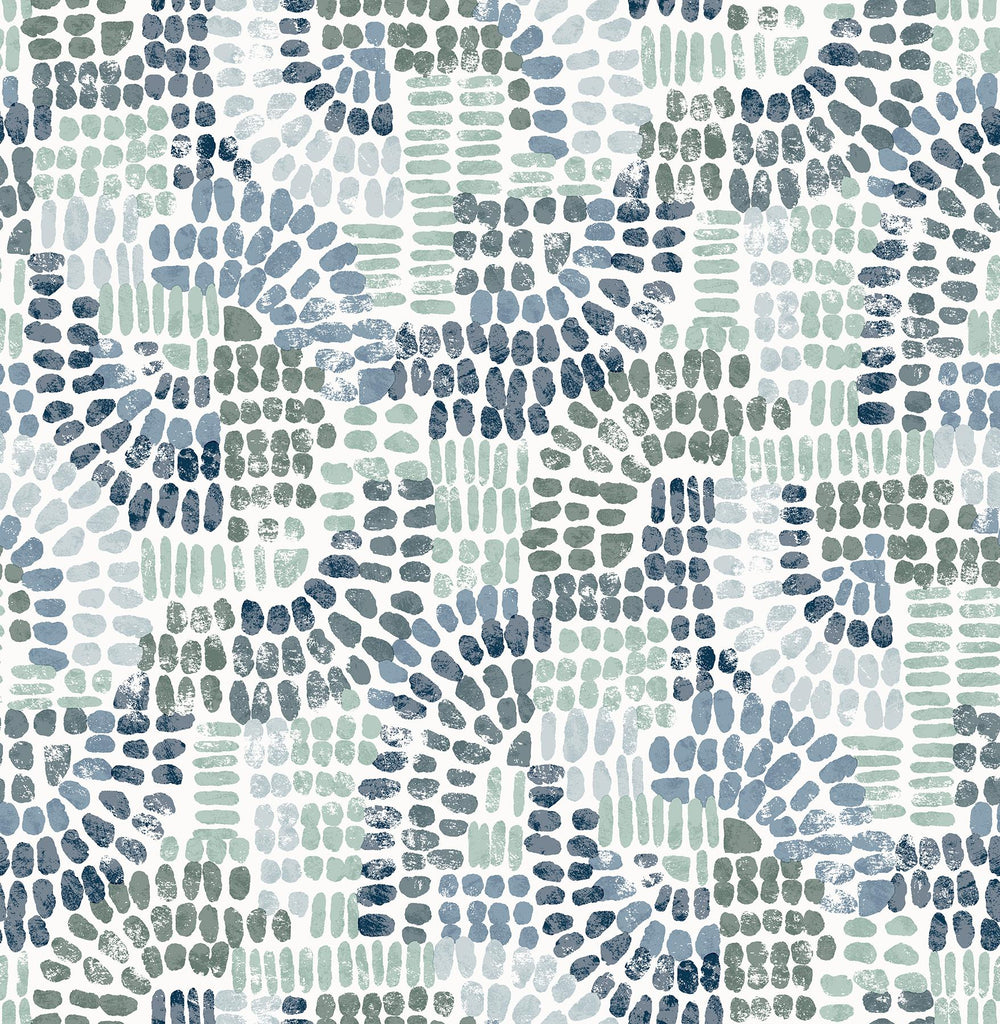 A-Street Prints Geometrics Blueberry Wallpaper