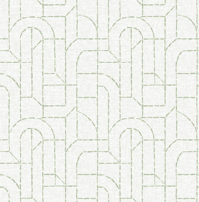 A-Street Prints Geometrics Light Green Wallpaper