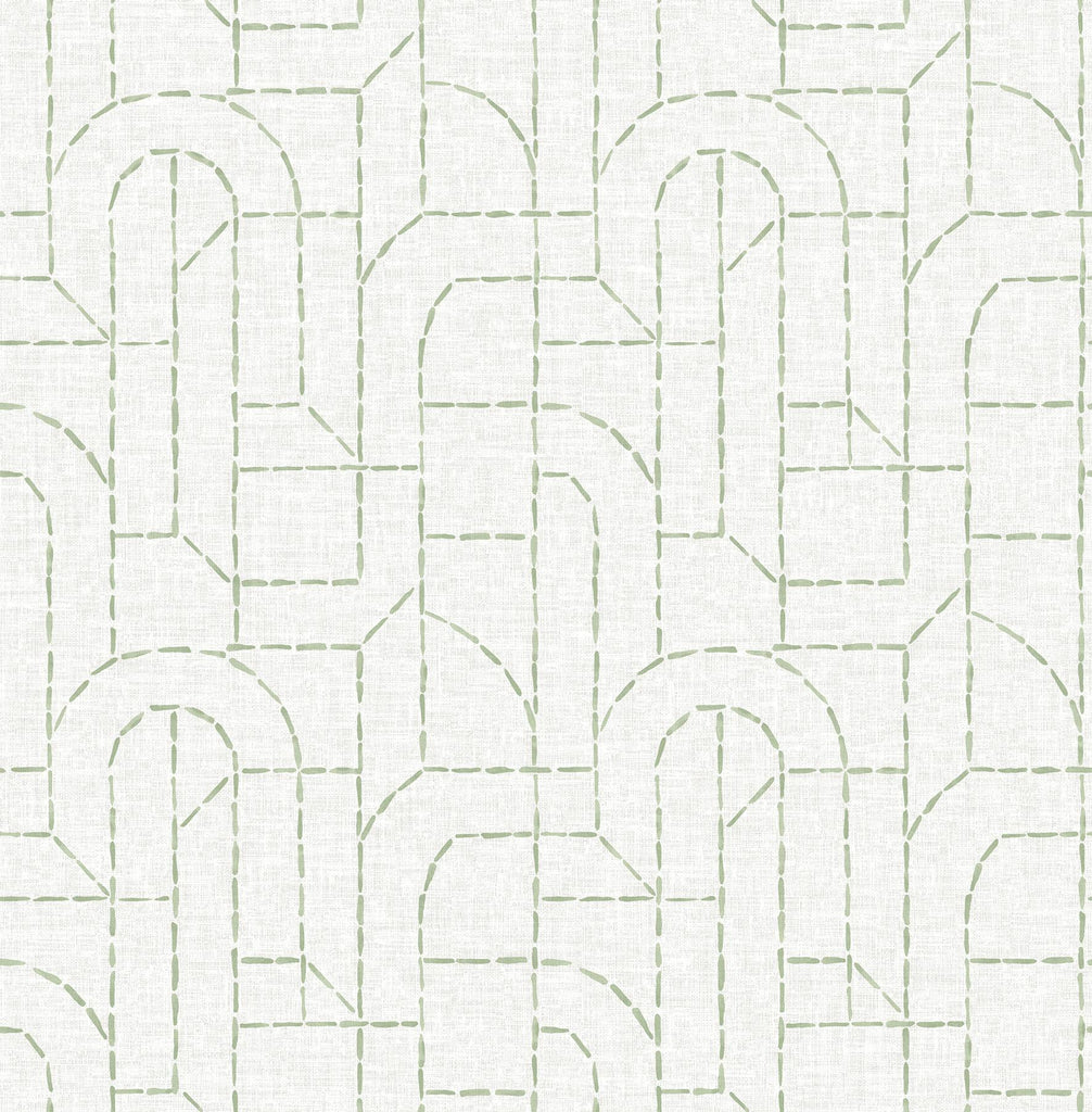 A-Street Prints Geometrics Light Green Wallpaper