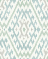 A-Street Prints Ikat Aqua Wallpaper