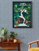 A-Street Prints Leopard Print Indigo Wallpaper