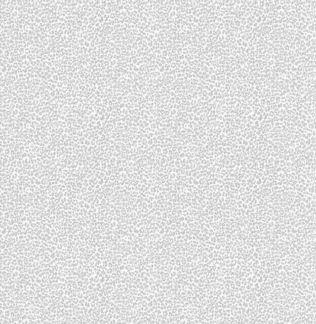 A-Street Prints Leopard Print Grey Wallpaper