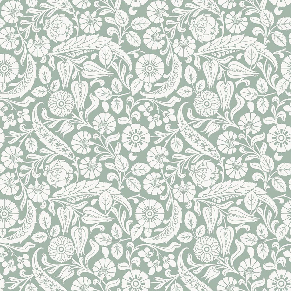 Brewster Home Fashions Flowers Green Wallpaper