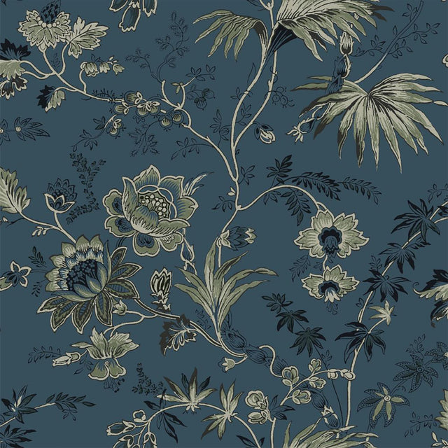 Brewster Home Fashions Jacobean Blue Wallpaper