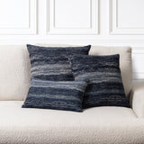 Elaine Smith Textured Indigo Deep Blue 22"x22" Decorative Pillow