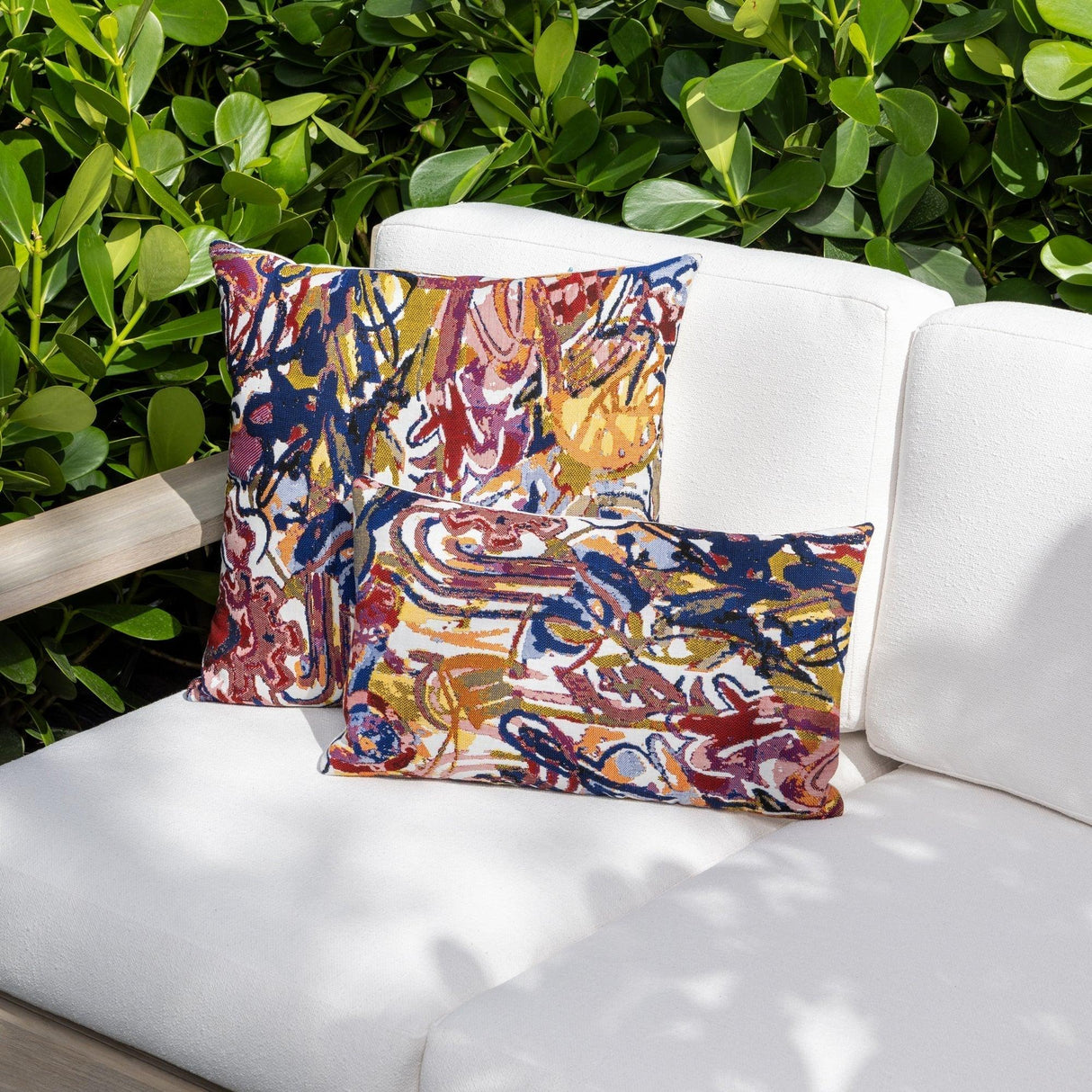 Elaine Smith Graffiti Multi 20"x20" Decorative Pillow