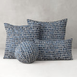 Elaine Smith Thumbprint Indigo Deep Blue 22"x22" Decorative Pillow