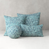 Elaine Smith Thumbprint Aruba Teal 22"x22" Decorative Pillow