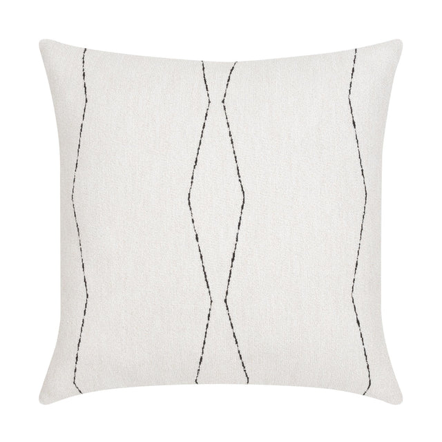 Elaine Smith Oblique Ebony Ivory 22" x 22" Pillow