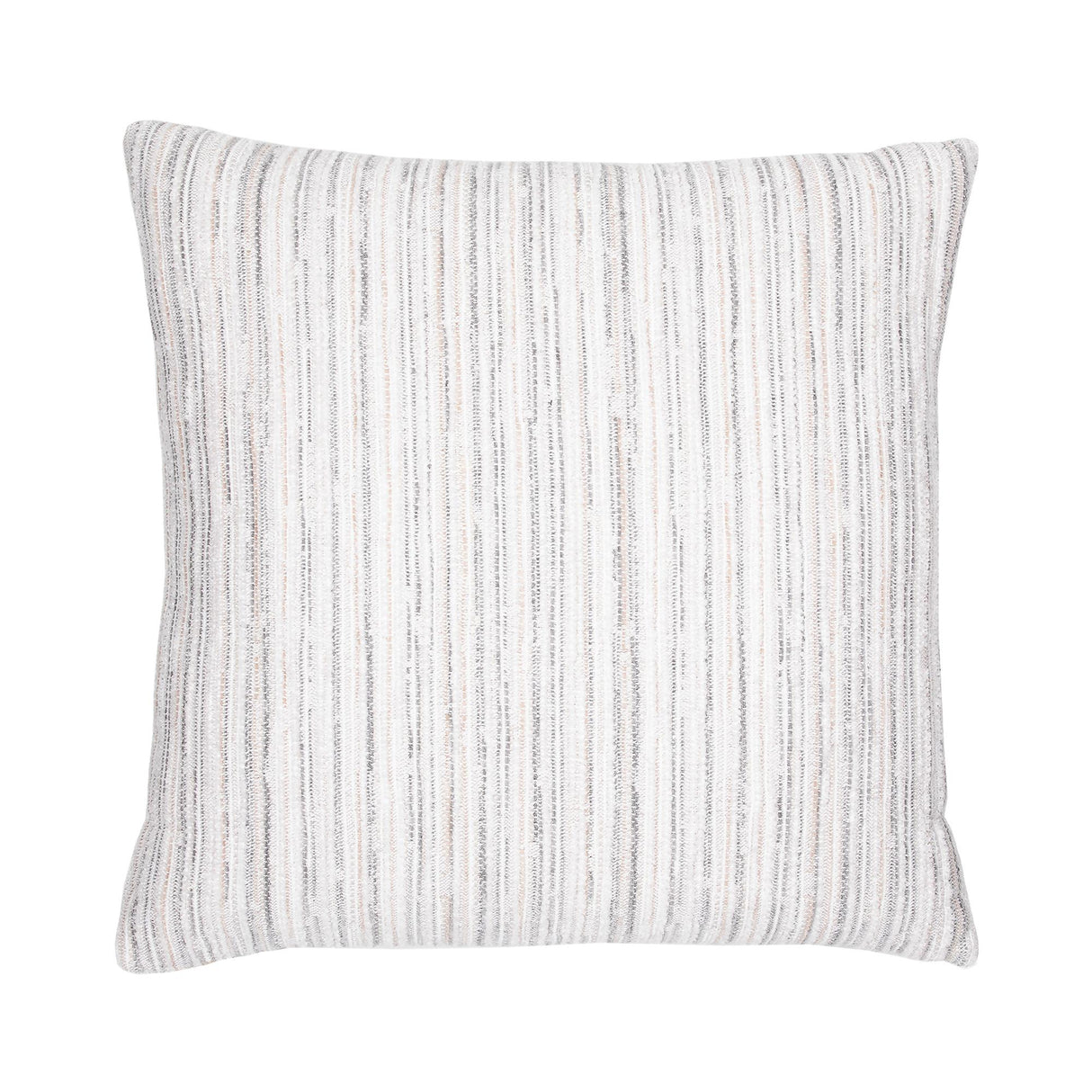 Elaine Smith Luxe Stripe Pebble White 22" x 22" Pillow