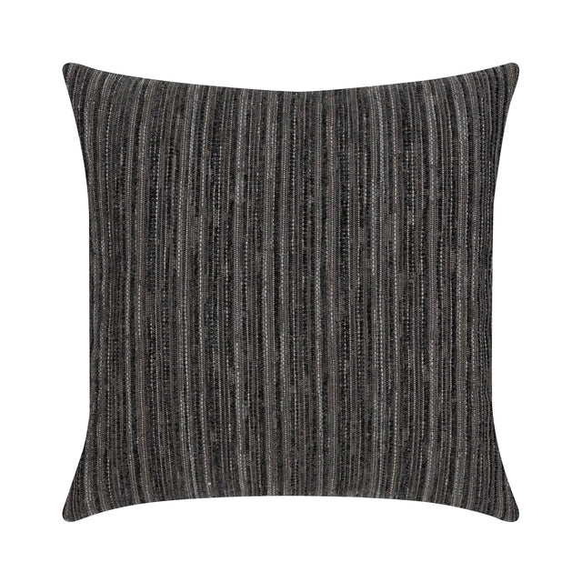 Elaine Smith Luxe Stripe Charcoal Gray 22" x 22" Pillow